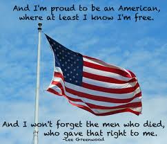 I'm proud to be an american